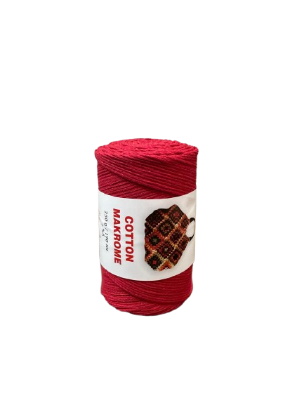 Pamuk Makrome - Kırmızı