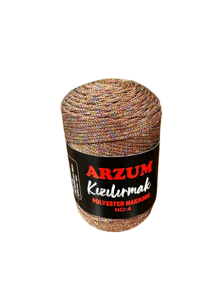 SİMLİ MAKROME İPİ - KAHVERENGİ