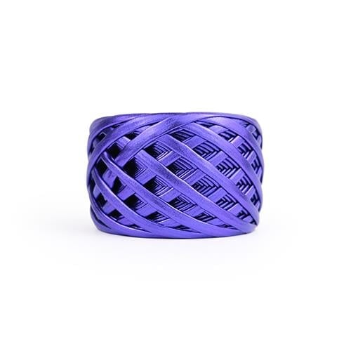 DERİ GÖRÜNÜMLÜ METALİK İP - MOR