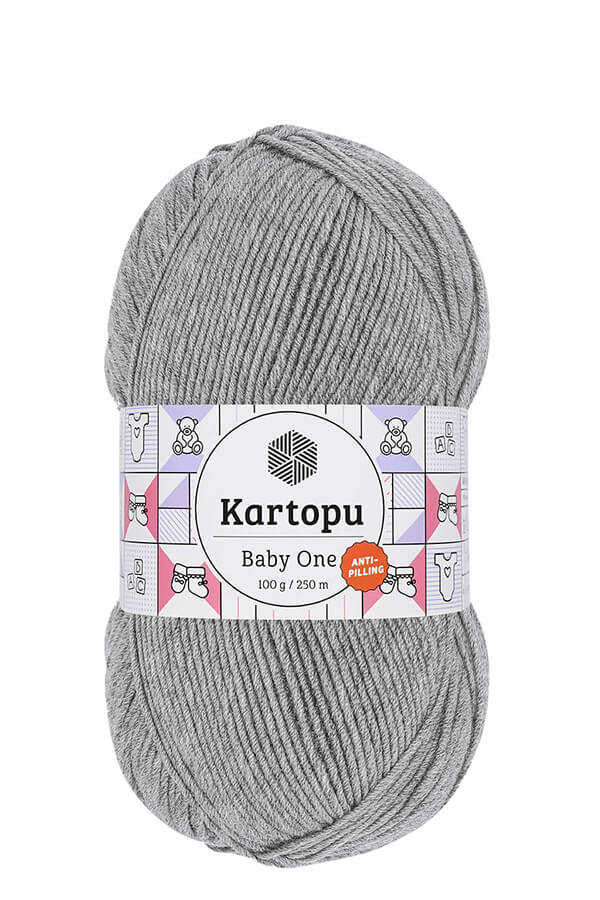 KARTOPU BABY ONE YARN K1000 MEDIUM GREY