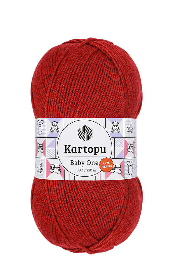 KARTOPU BABY ONE YARN K129 DARK RED