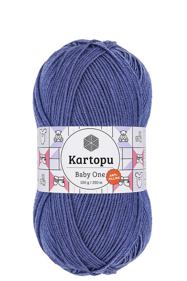 KARTOPU BABY ONE YARN K604 LIGHT NAVY BLUE