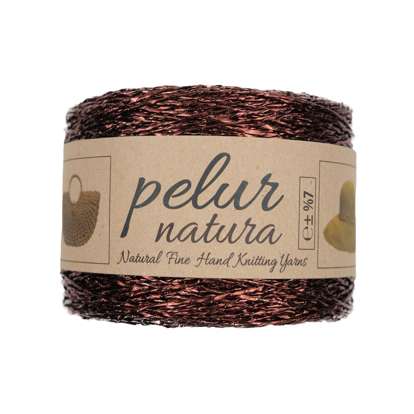 METALİK KAĞIT İP - KIZIL KAHVE | 250 GRAM