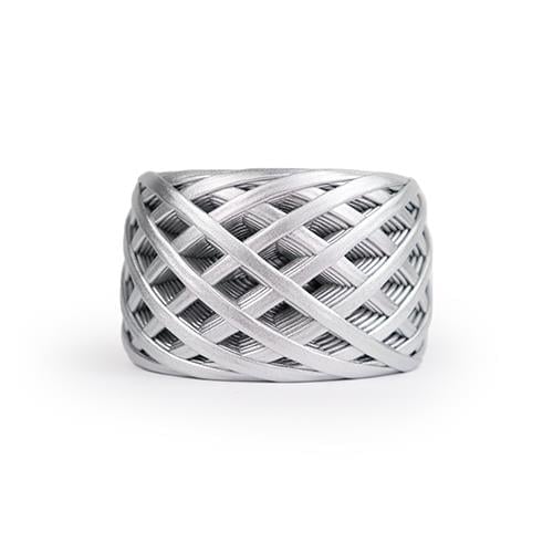 DERİ GÖRÜNÜMLÜ METALİK İP - GÜMÜŞ